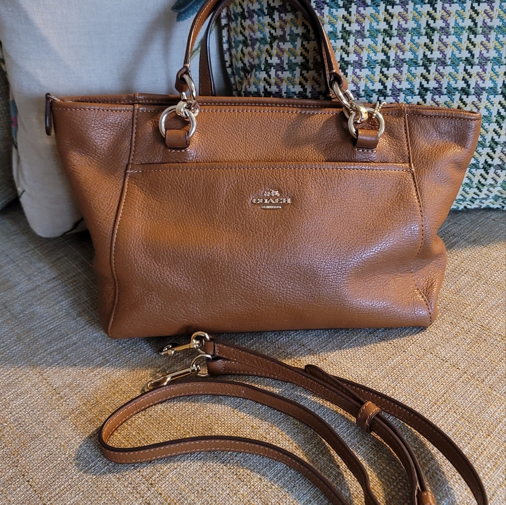 Tan Coach Shoulder Bag